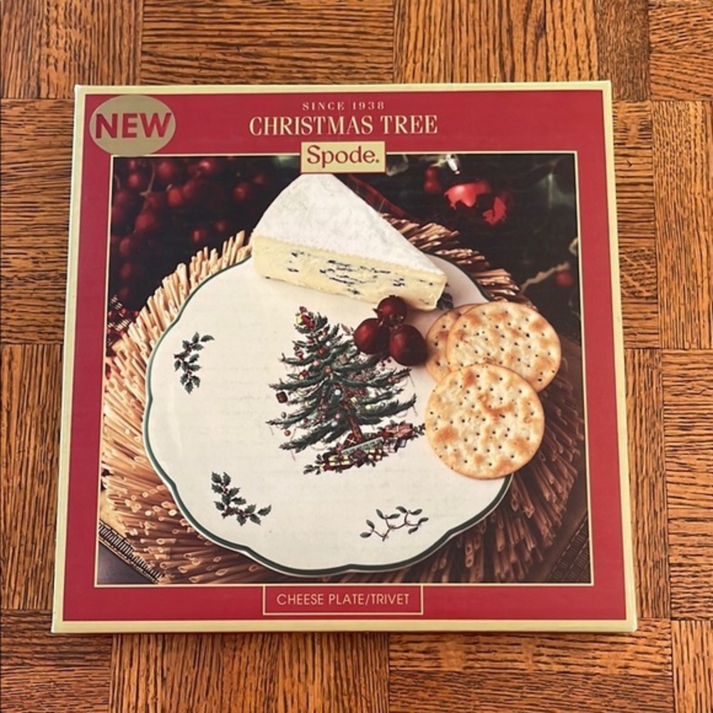 SPODE CHRISTMAS TREE 9” CHESE PLATE /TRIVET